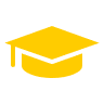 Image shows an icon for the course - a graduate cap